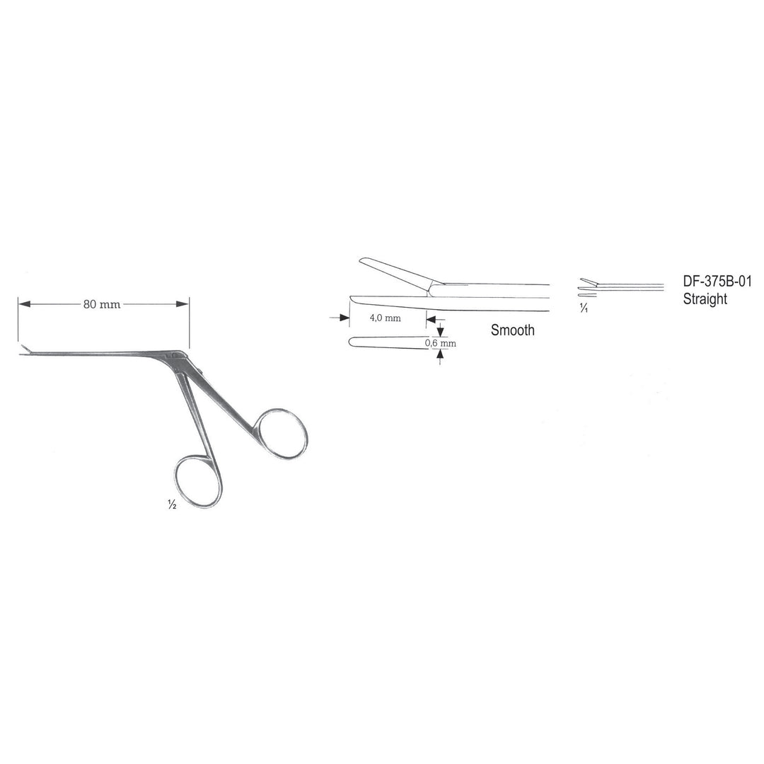 Micro Ear Forceps, Shaft Length 80mm , Smooth, Straight  (DF-375B-01) by Dr. Frigz