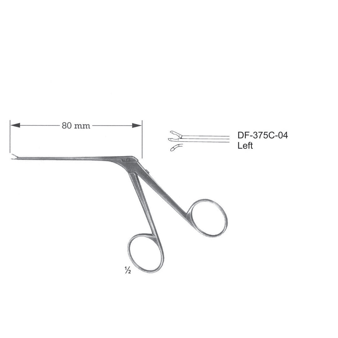 Micro Ear Forceps, Shaft Length 80mm , Left (DF-375C-04) by Dr. Frigz