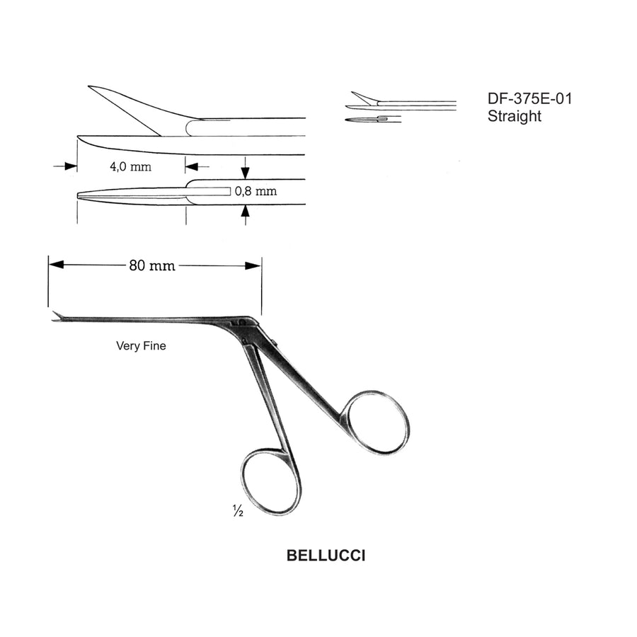Bellucci Micro Ear Forceps, Very Fine, Straight  (DF-375E-01) by Dr. Frigz