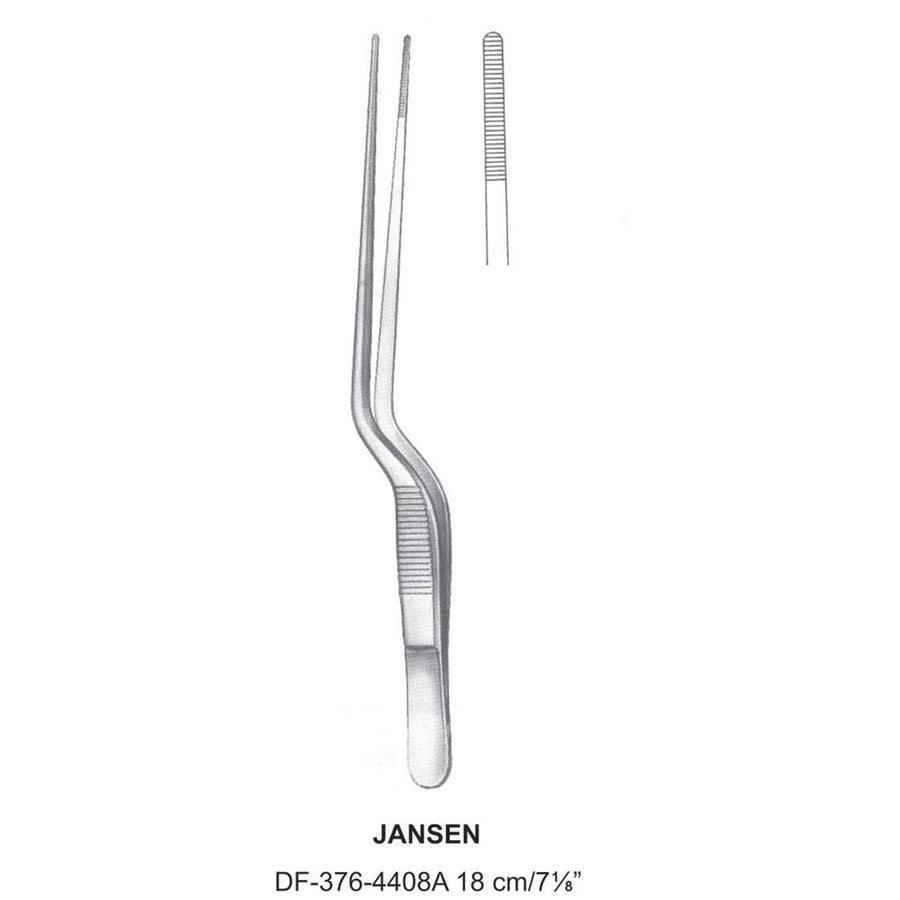 Jansen Ear Dressing Forceps, Bayonet, 18cm  (DF-376-4408A) by Dr. Frigz