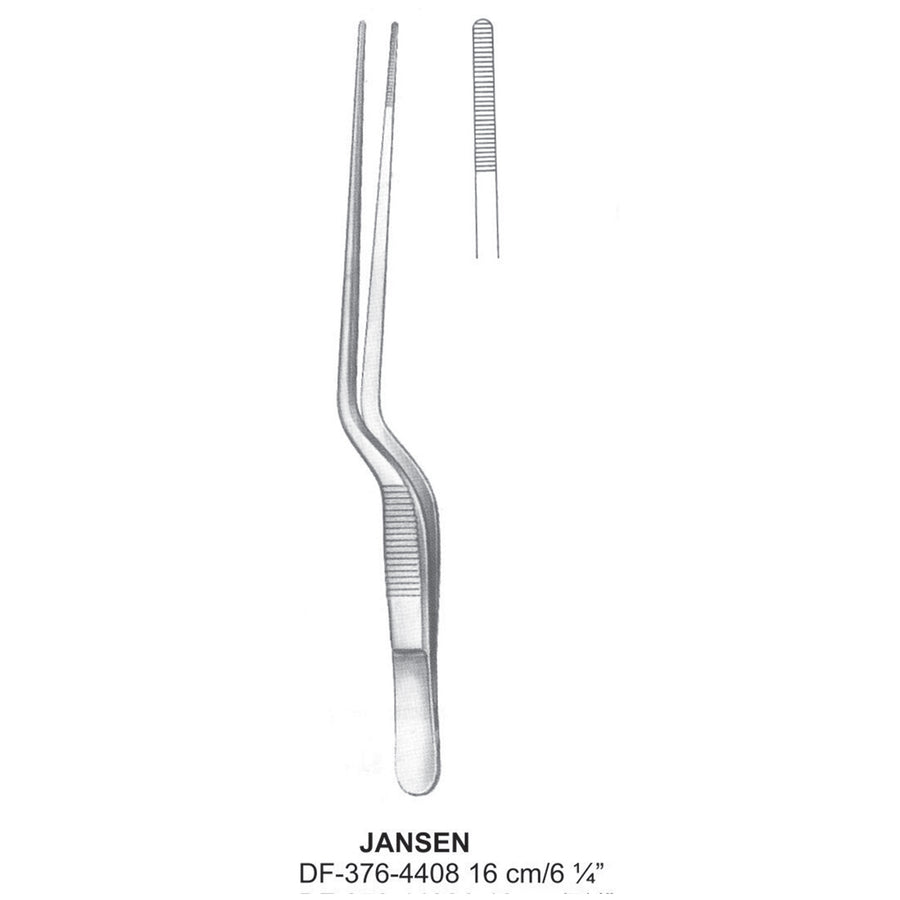 Jansen Ear Dressing Forceps, Bayonet, 16cm  (DF-376-4408) by Dr. Frigz