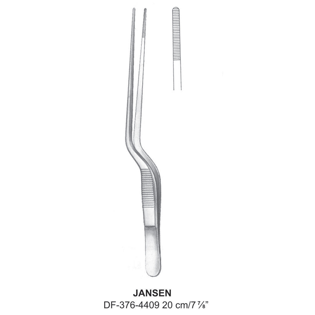 Jansen Ear Dressing Forceps, Bayonet, 20cm  (DF-376-4409) by Dr. Frigz