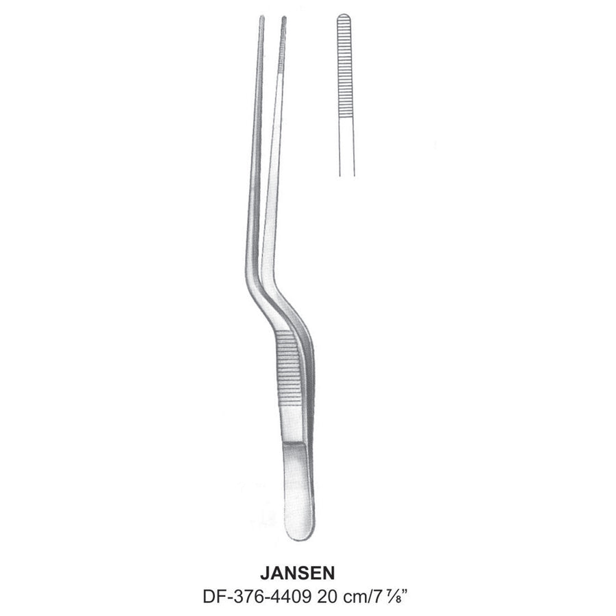 Jansen Ear Dressing Forceps, Bayonet, 20cm  (DF-376-4409) by Dr. Frigz