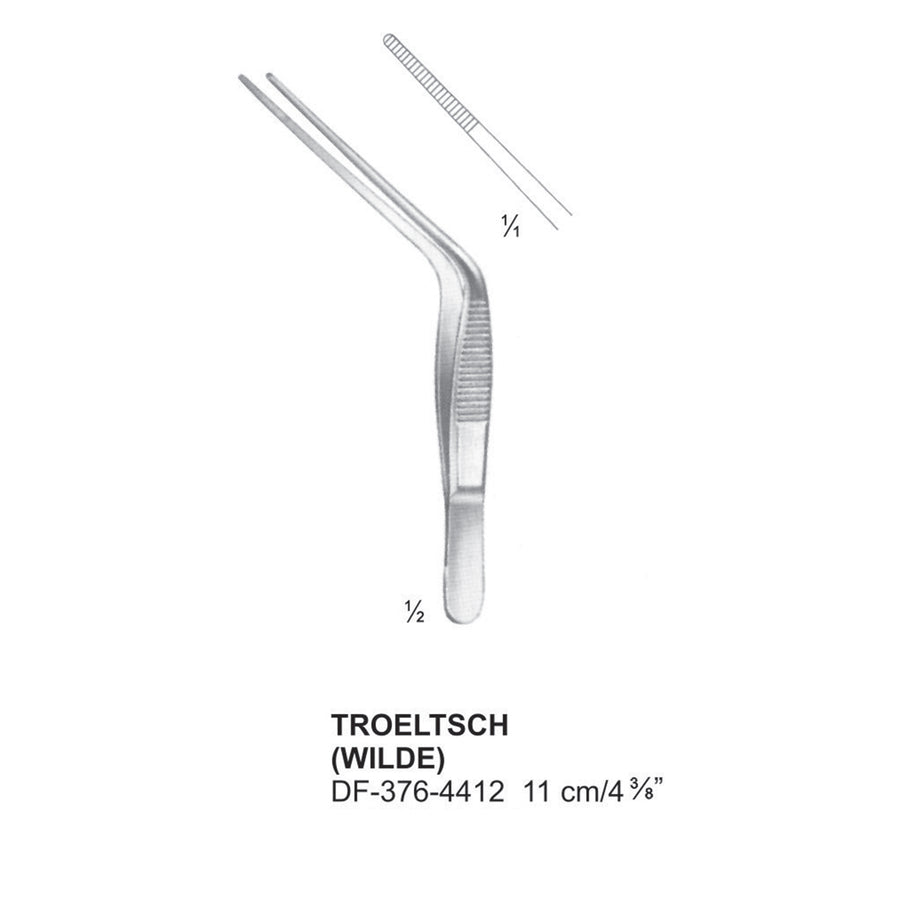 Troeltsch(Wilde) Ear Forcep, Angled, 11cm  (DF-376-4412) by Dr. Frigz