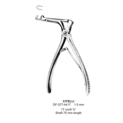 Citelli Bone Punch Forcep, 17Cm, 1.5mm Cut, Shaft Length 75mm  (DF-377-4417)