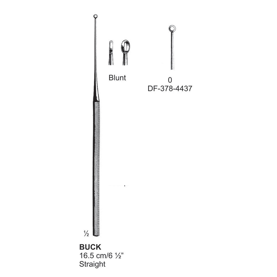 Buck Ear Curette Straight Blunt Fig.0 16.5 cm  (DF-378-4437) by Dr. Frigz