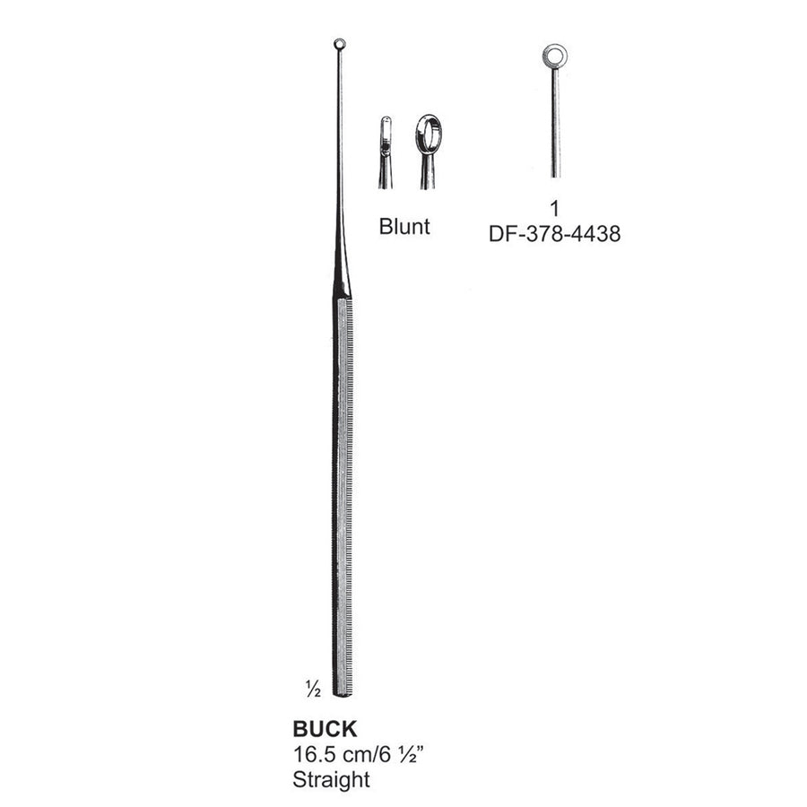 Buck Ear Curette Straight Blunt Fig.1, 16.5cm  (DF-378-4438) by Dr. Frigz