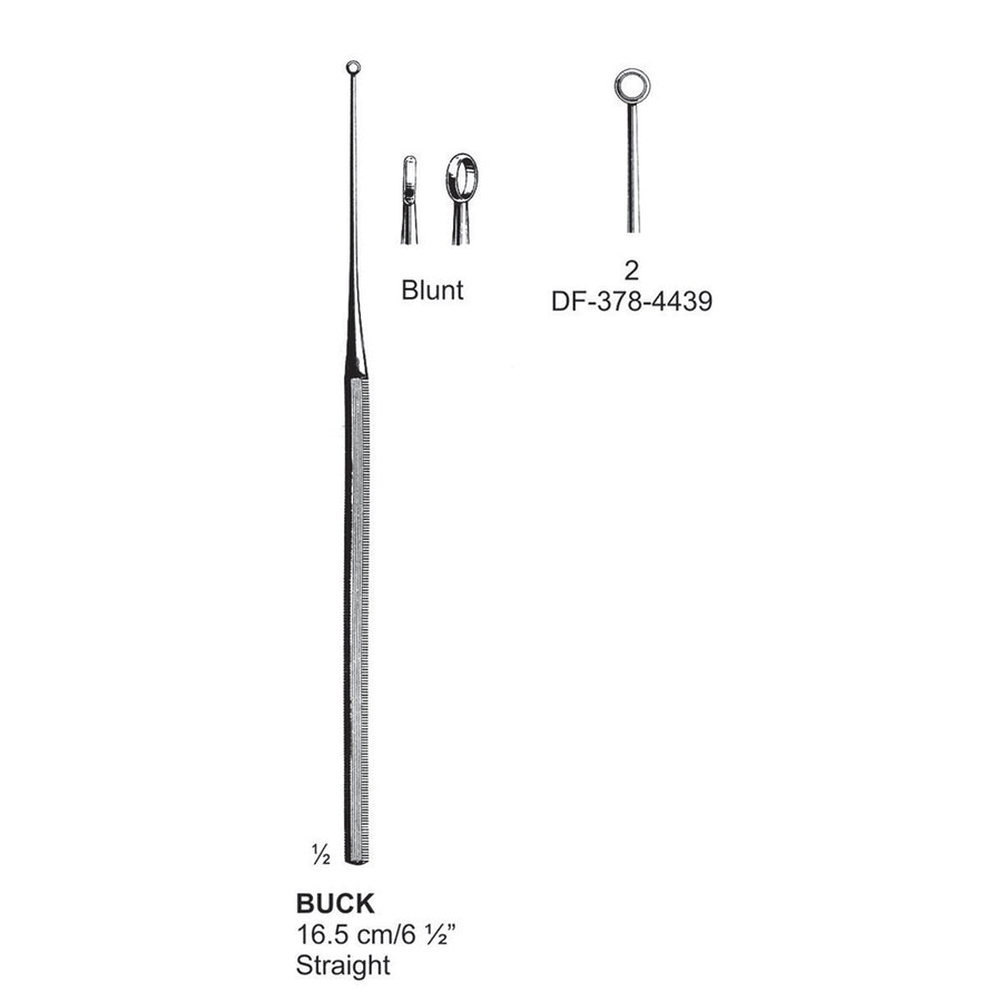 Buck Ear Curette Straight Blunt Fig 2  16.5cm  (DF-378-4439) by Dr. Frigz