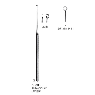 Buck Ear Curette Straight Blunt Fig 4 16.5 cm  (DF-378-4441)