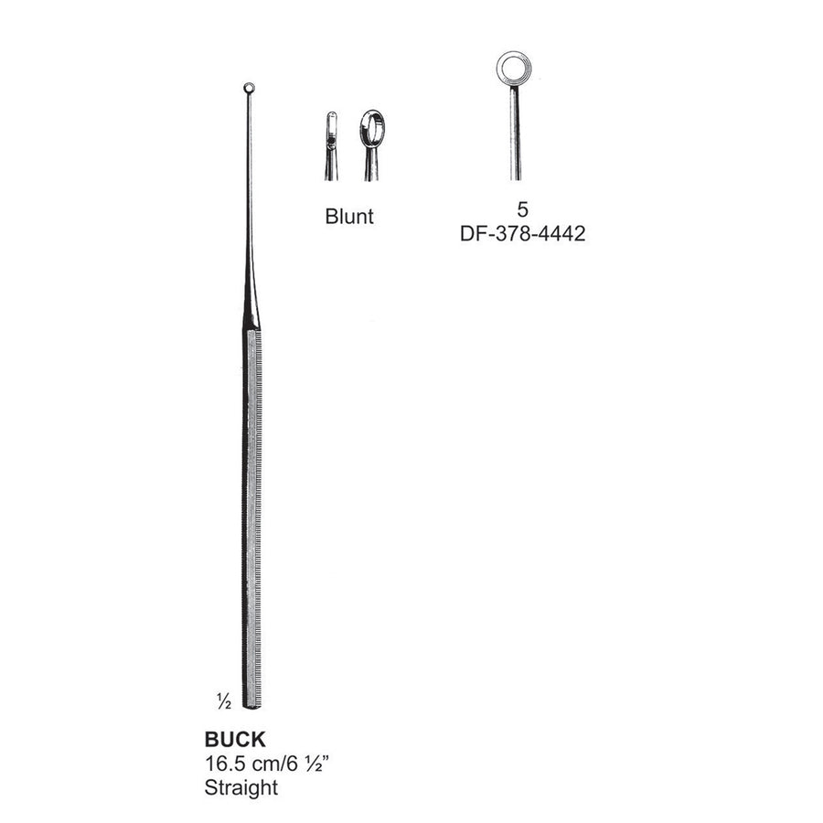 Buck Ear Curette Straight Blunt Fig 5 16.5 cm  (DF-378-4442) by Dr. Frigz