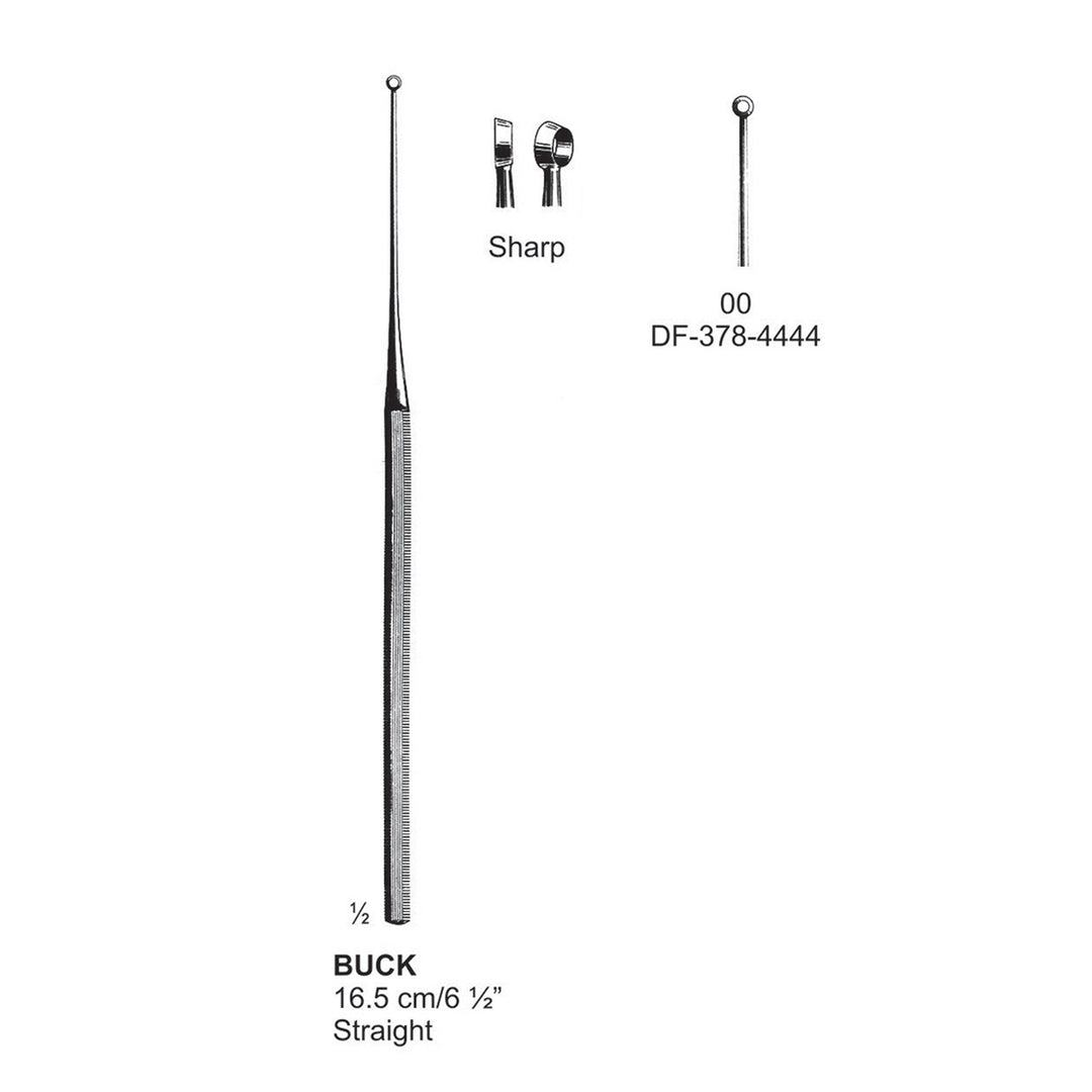 Buck Ear Curettes Straight Sharp Fig.00, 16.5cm  (DF-378-4444) by Dr. Frigz