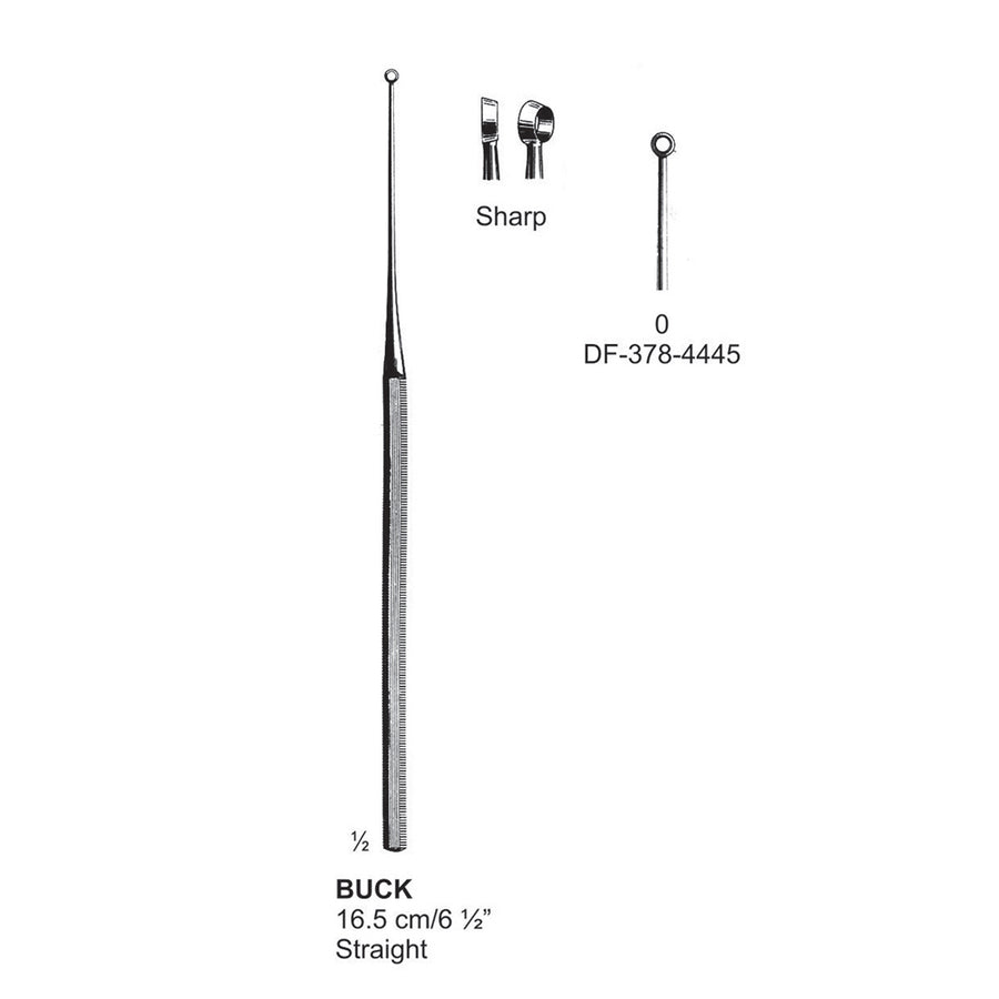 Buck Ear Curette Straight Sharp Fig.0 16.5 cm  (DF-378-4445) by Dr. Frigz