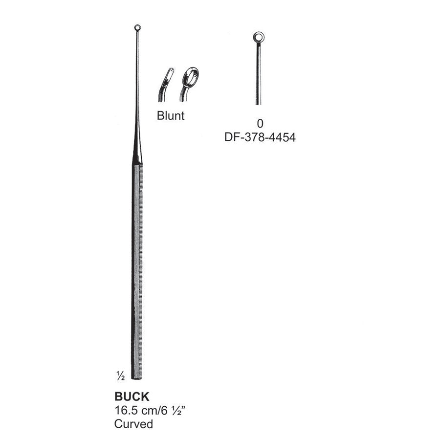 Buck Ear Curette Curved Blunt Fig.0, 16.5cm  (DF-378-4454) by Dr. Frigz