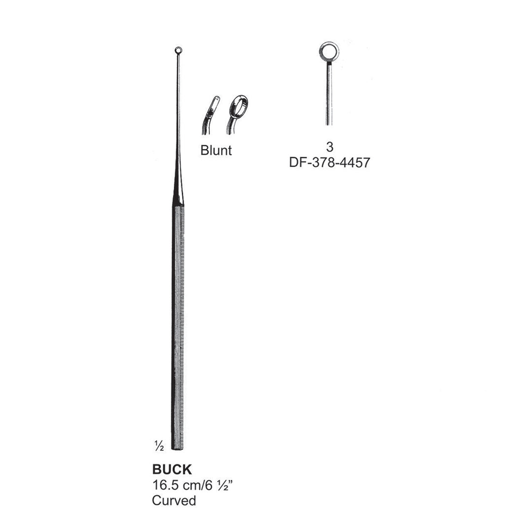 Buck Ear Curette Curved Blunt Fig 3. 16.5 cm  (DF-378-4457) by Dr. Frigz