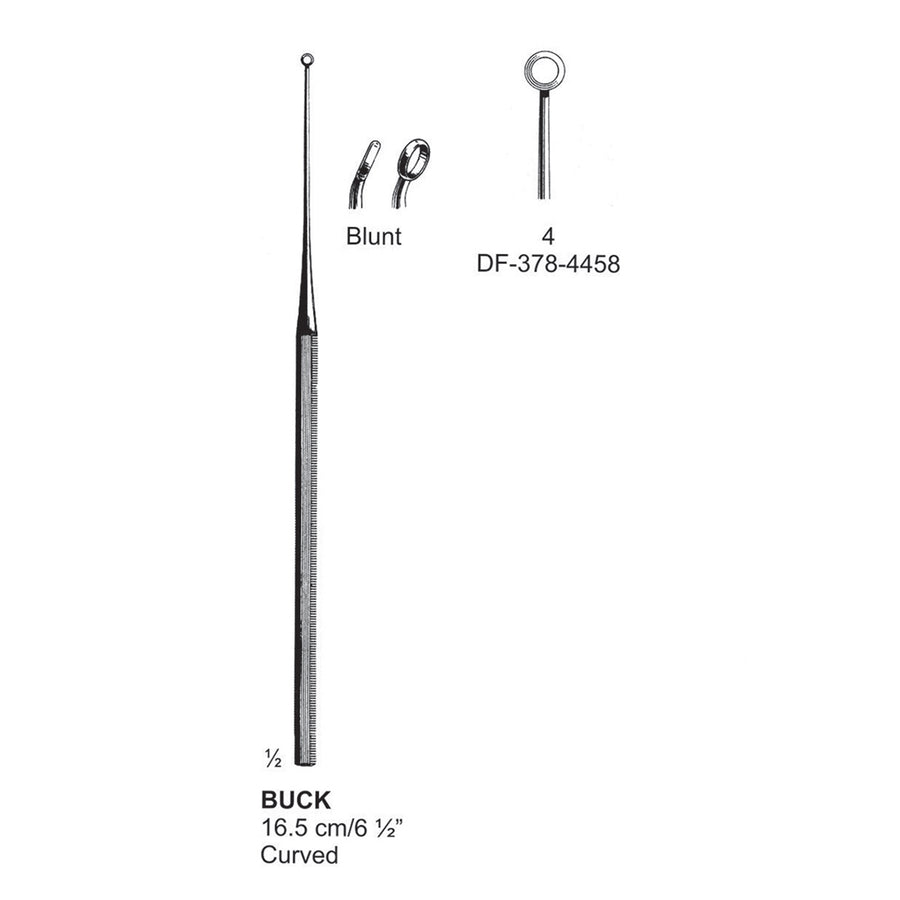 Buck Ear Curette Curved Blunt Fig.4  16.5 cm  (DF-378-4458) by Dr. Frigz