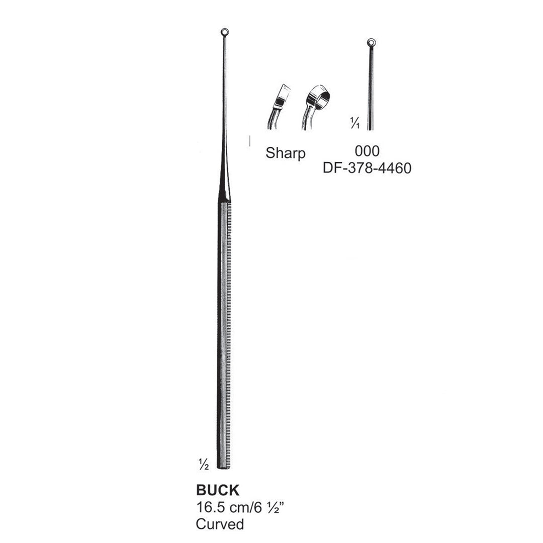 Buck Ear Curette Curved Sharp Fig 000. 16.5 cm  (DF-378-4460) by Dr. Frigz