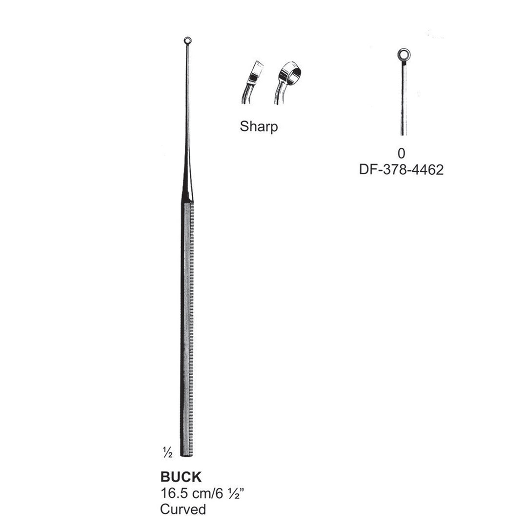 Buck Ear Curette Curved Sharp Fig.0 16.5 cm  (DF-378-4462) by Dr. Frigz