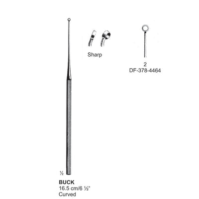 Buck Ear Curette Curved Sharp Fig 2. 16.5 cm  (DF-378-4464)