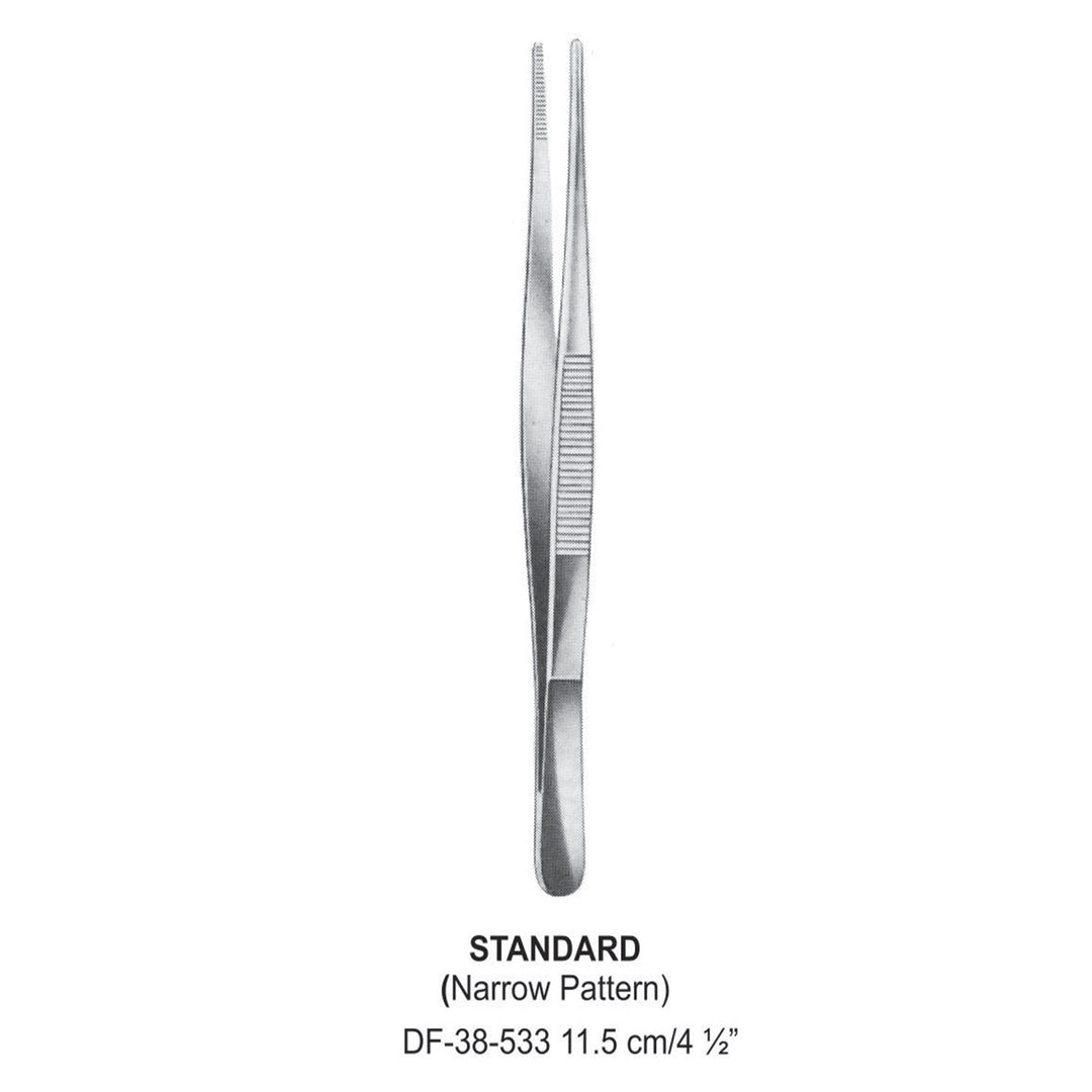 Standard Dressing Forceps, Narrow Pattern, 11.5cm (DF-38-533) by Dr. Frigz