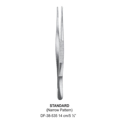 Standard Dressing Forceps, Narrow Pattern, 14cm (DF-38-535)