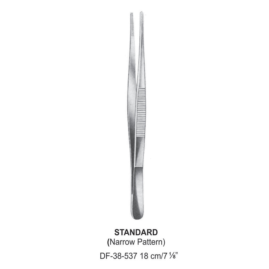 Standard Dressing Forceps, Narrow Pattern, 18cm (DF-38-537) by Dr. Frigz