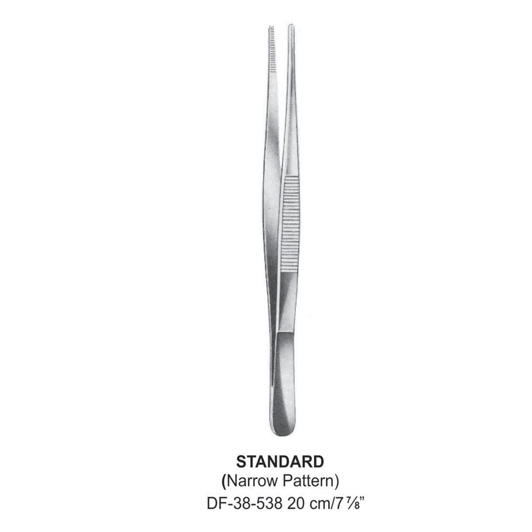Standard Dressing Forceps, Narrow Pattern, 20cm (DF-38-538) by Dr. Frigz