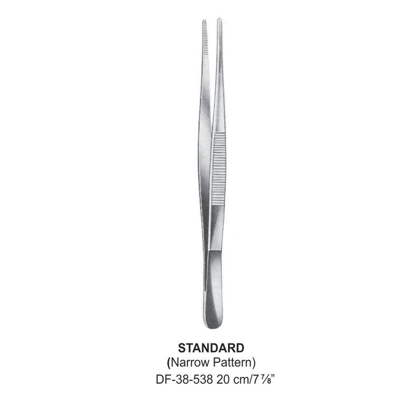 Standard Dressing Forceps, Narrow Pattern, 20cm (DF-38-538) by Dr. Frigz
