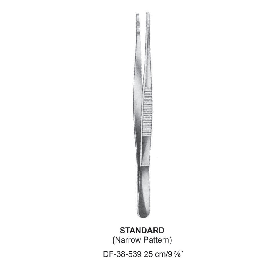 Standard Dressing Forceps, Narrow Pattern, 25cm (DF-38-539) by Dr. Frigz