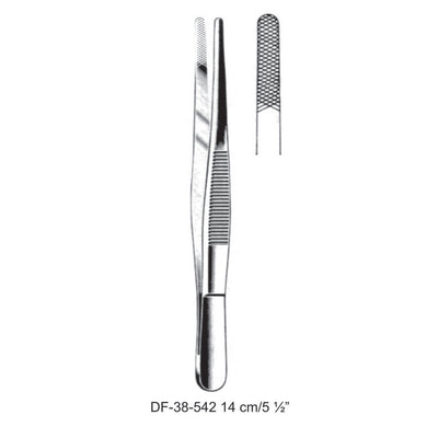 Dressing Forceps, Cross Serrated, 14cm  (DF-38-542)