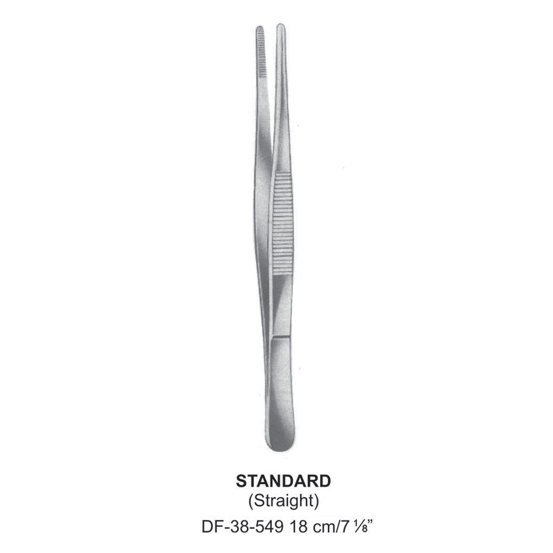 Standard Dressing Forceps, Straight, 18cm (DF-38-549) by Dr. Frigz