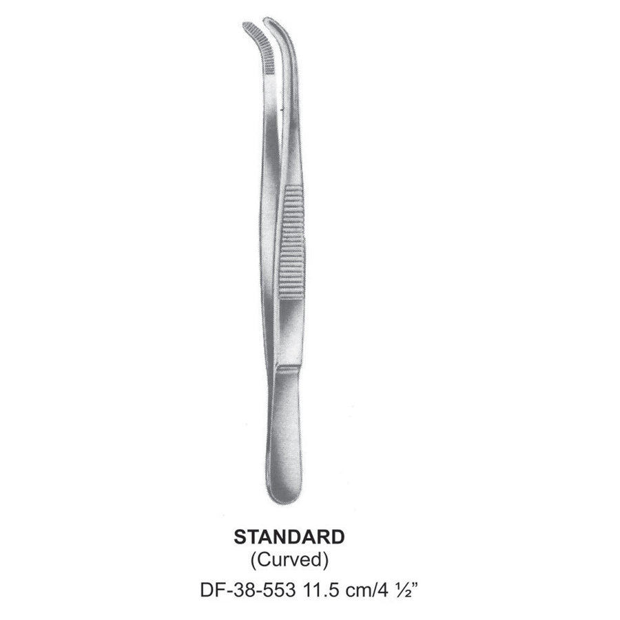 Standard Dressing Forceps, Curved, 11.5cm (DF-38-553) by Dr. Frigz