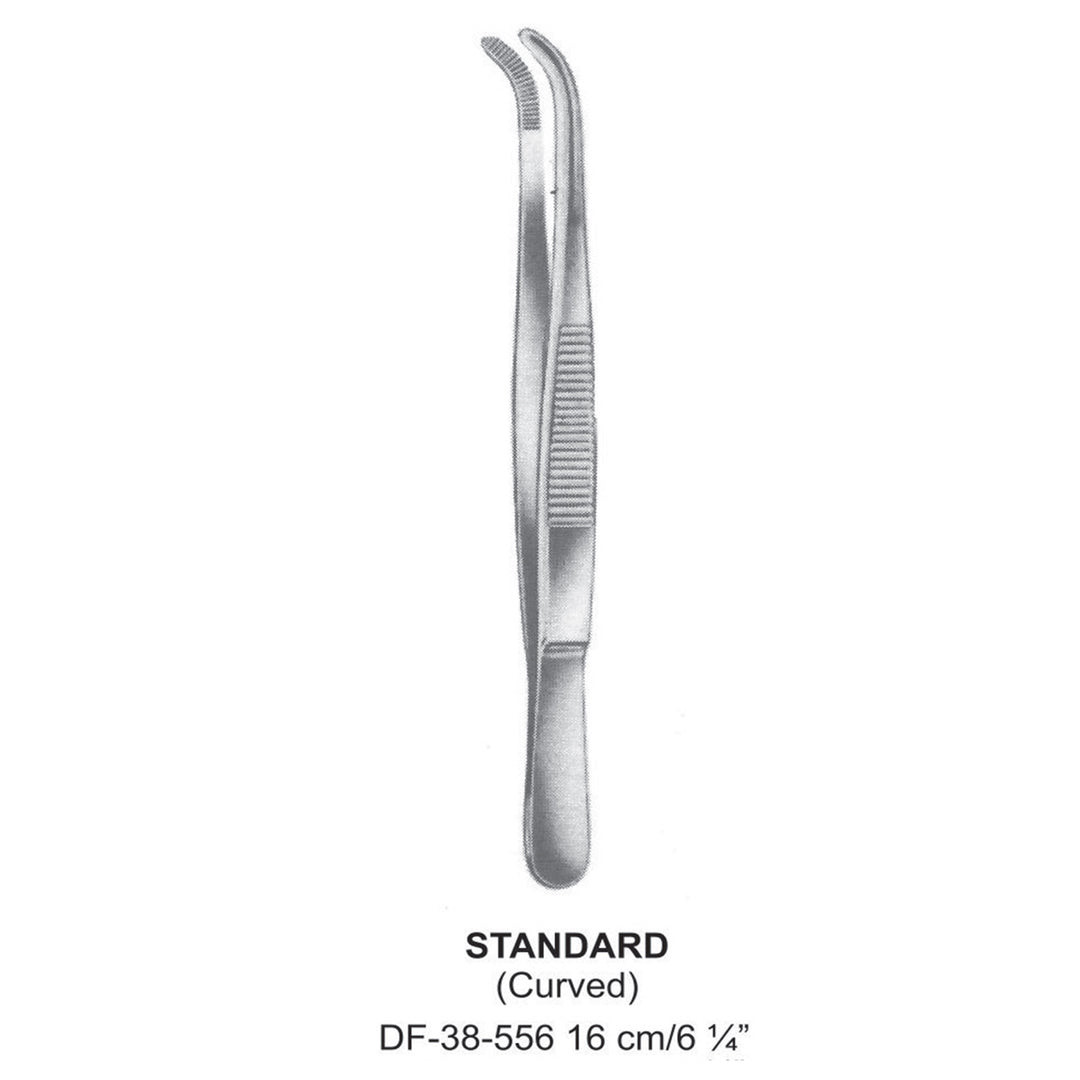 Standard Dressing Forceps, Curved, 16cm (DF-38-556) by Dr. Frigz