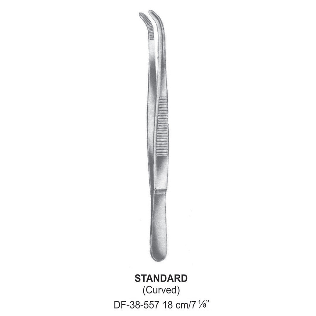 Standard Dressing Forceps, Curved, 18cm (DF-38-557) by Dr. Frigz