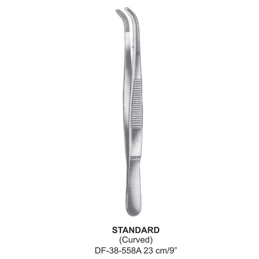 Standard Dressing Forceps, Curved, 23cm (DF-38-558A) by Dr. Frigz