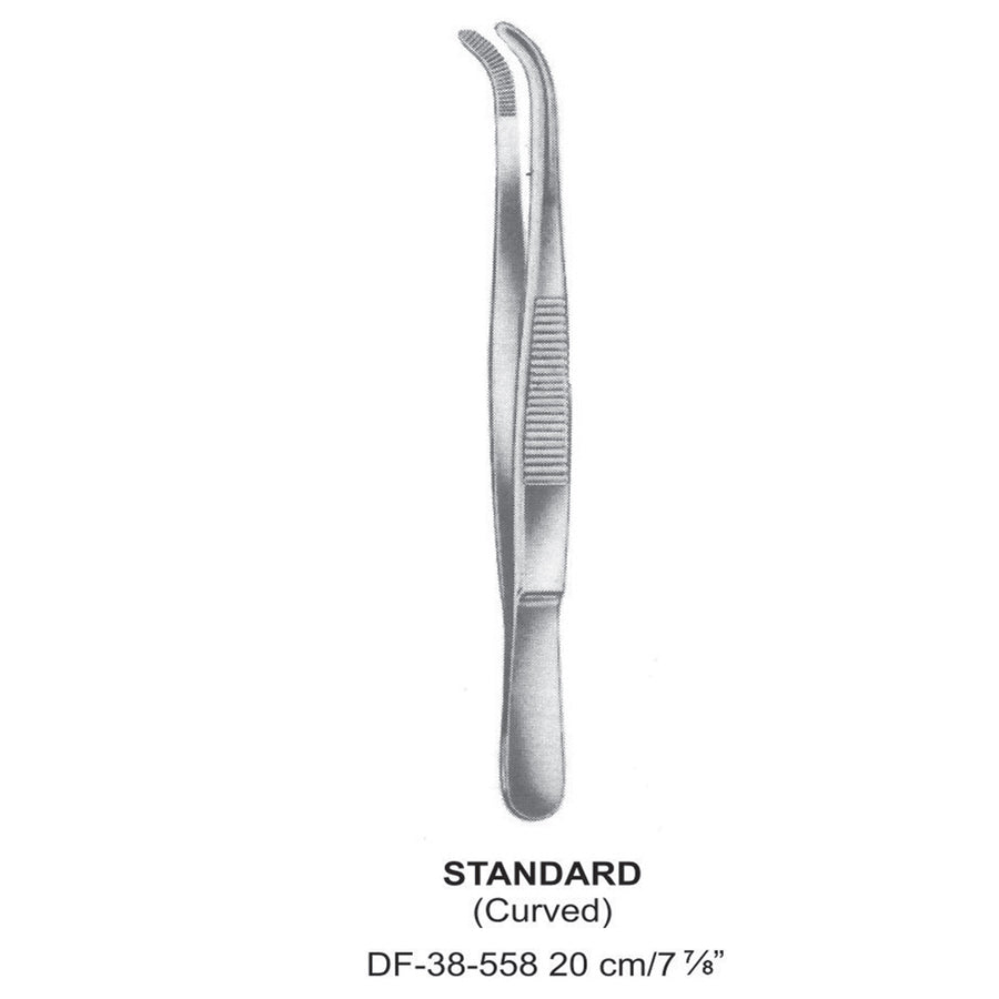 Standard Dressing Forceps, Curved, 20cm (DF-38-558) by Dr. Frigz