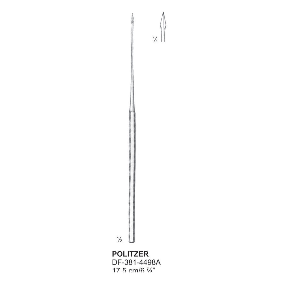 Politzer Needle 17.5cm  (DF-381-4498A) by Dr. Frigz