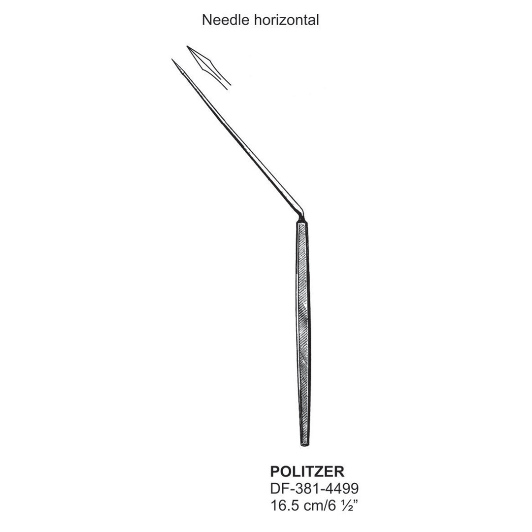 Politzer Needle 17.5Cm, Horizontal Needle  (DF-381-4499) by Dr. Frigz