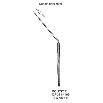 Politzer Needle 17.5Cm, Horizontal Needle  (DF-381-4499)
