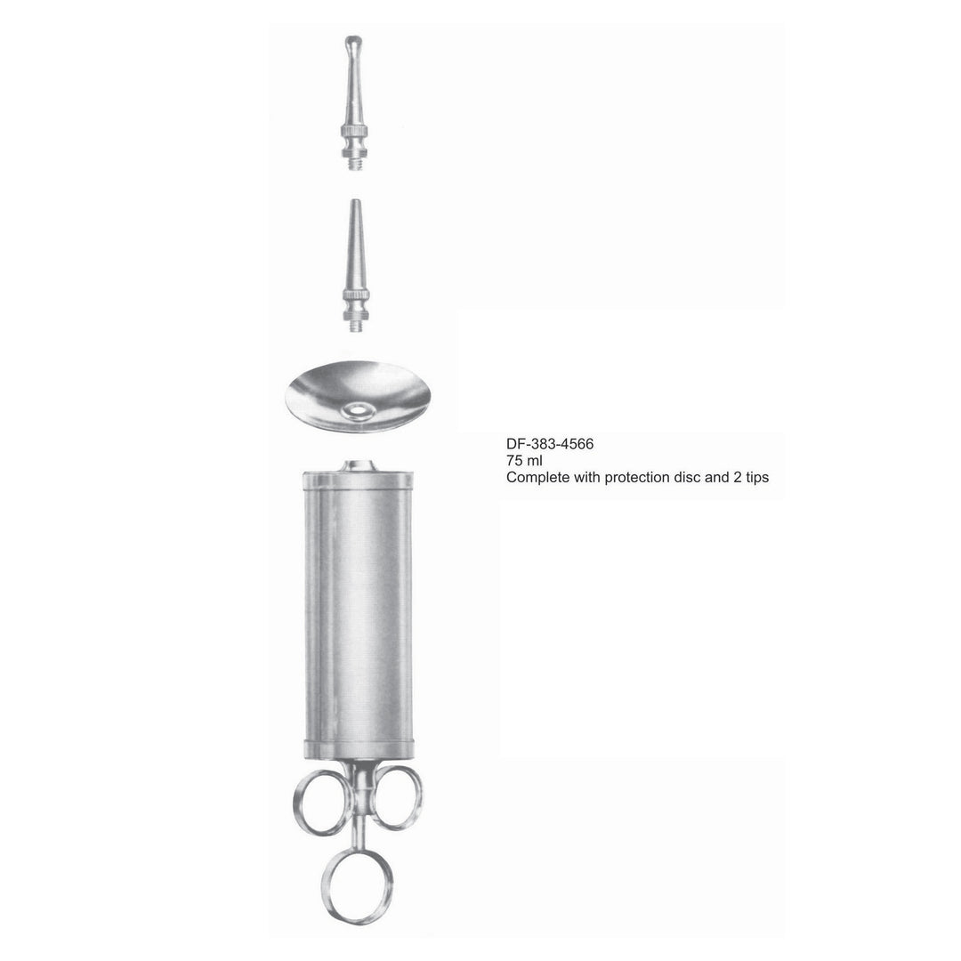 Reiner Ear Syringe Complete With Protection Disc & 2 Tips, 75Ml  (Df-383-4566) by Raymed