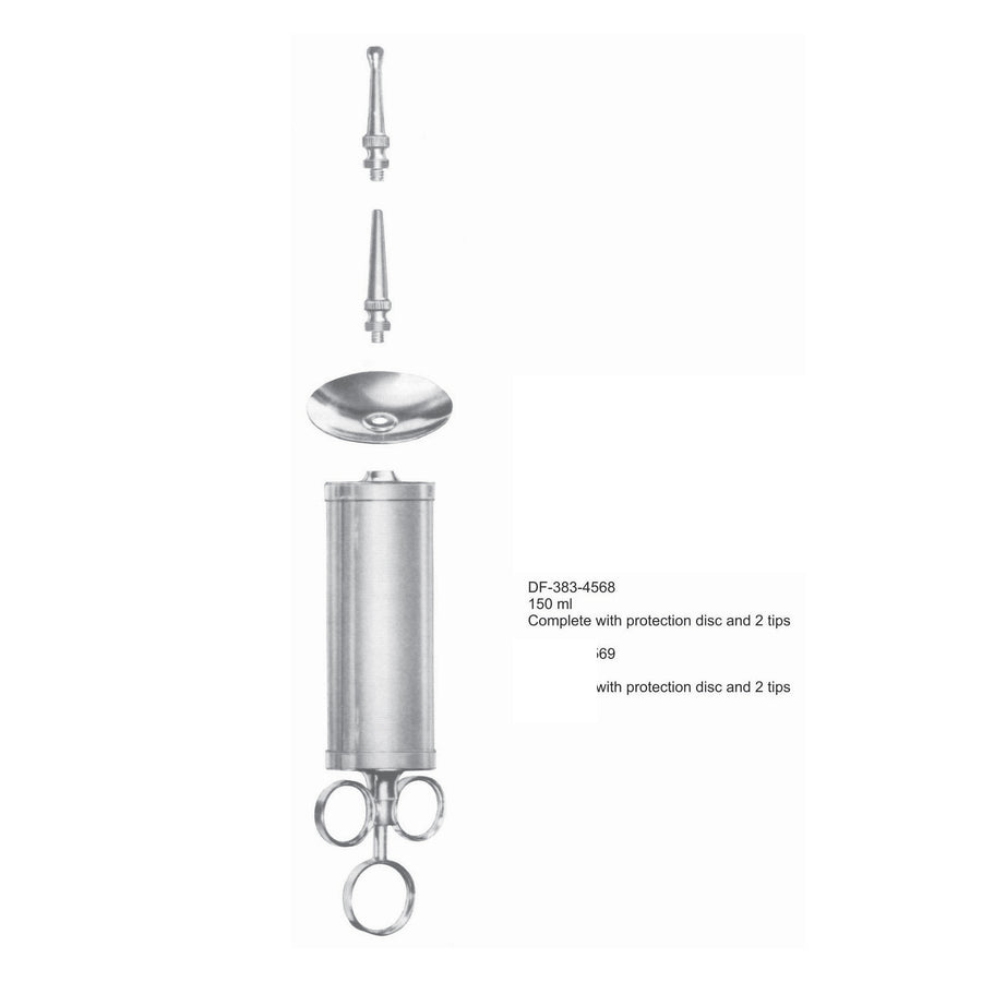 Reiner Ear Syringe Complete With Protection Disc & 2 Tips, 150Ml  (Df-383-4568) by Raymed