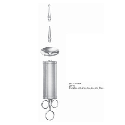 Reiner Ear Syringe Complete With Protection Disc & 2 Tips, 200Ml  (Df-383-4569) by Raymed