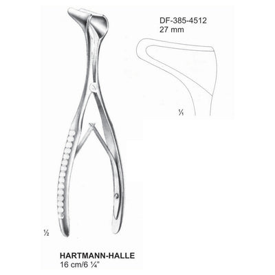 Hartmann-Halle Nasal Speculum, 16Cm, 27mm  (DF-385-4512)