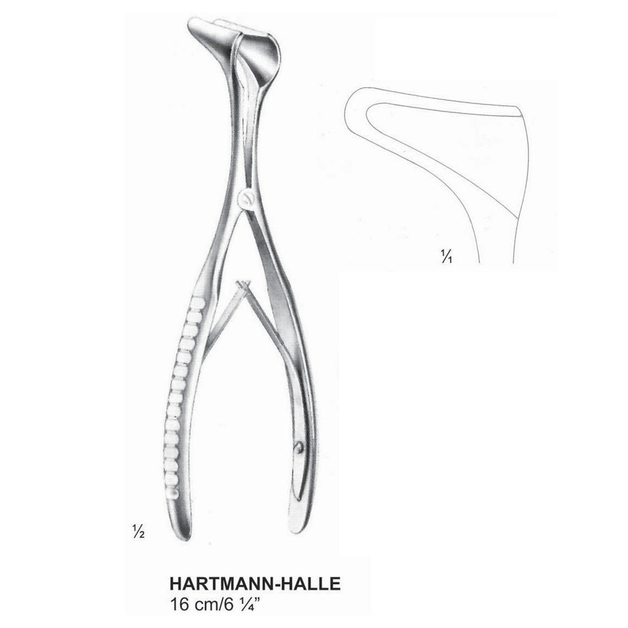 Hartmann-Halle Nasal Speculum, 16Cm, 31mm  (DF-385-4513) by Dr. Frigz