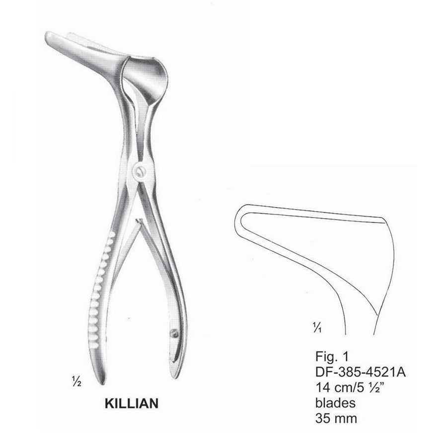 Killian Nasal Specula Fig.1, 35mm , 14cm (DF-385-4521A) by Dr. Frigz