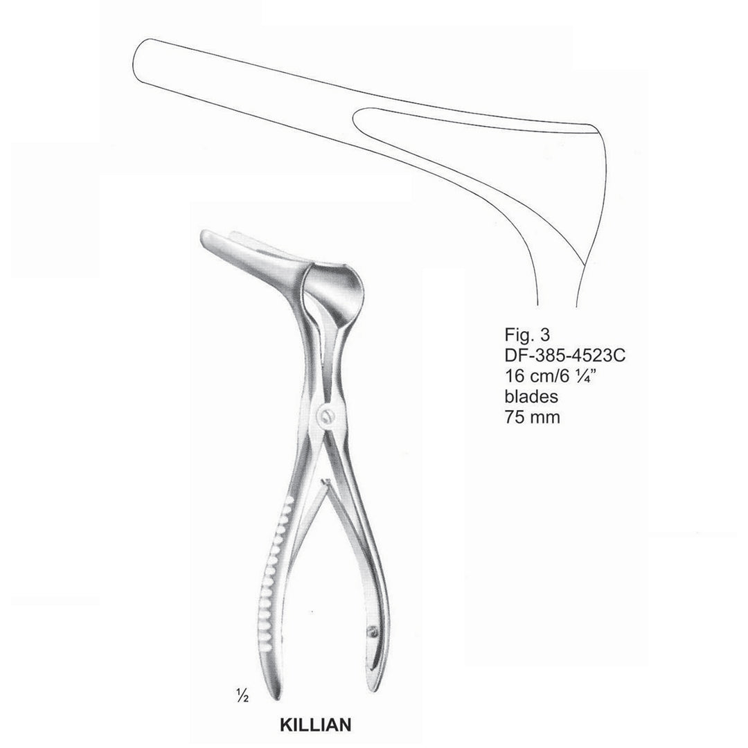 Killian Nasal Specula Fig.3, 75mm , 16cm (DF-385-4523C) by Dr. Frigz