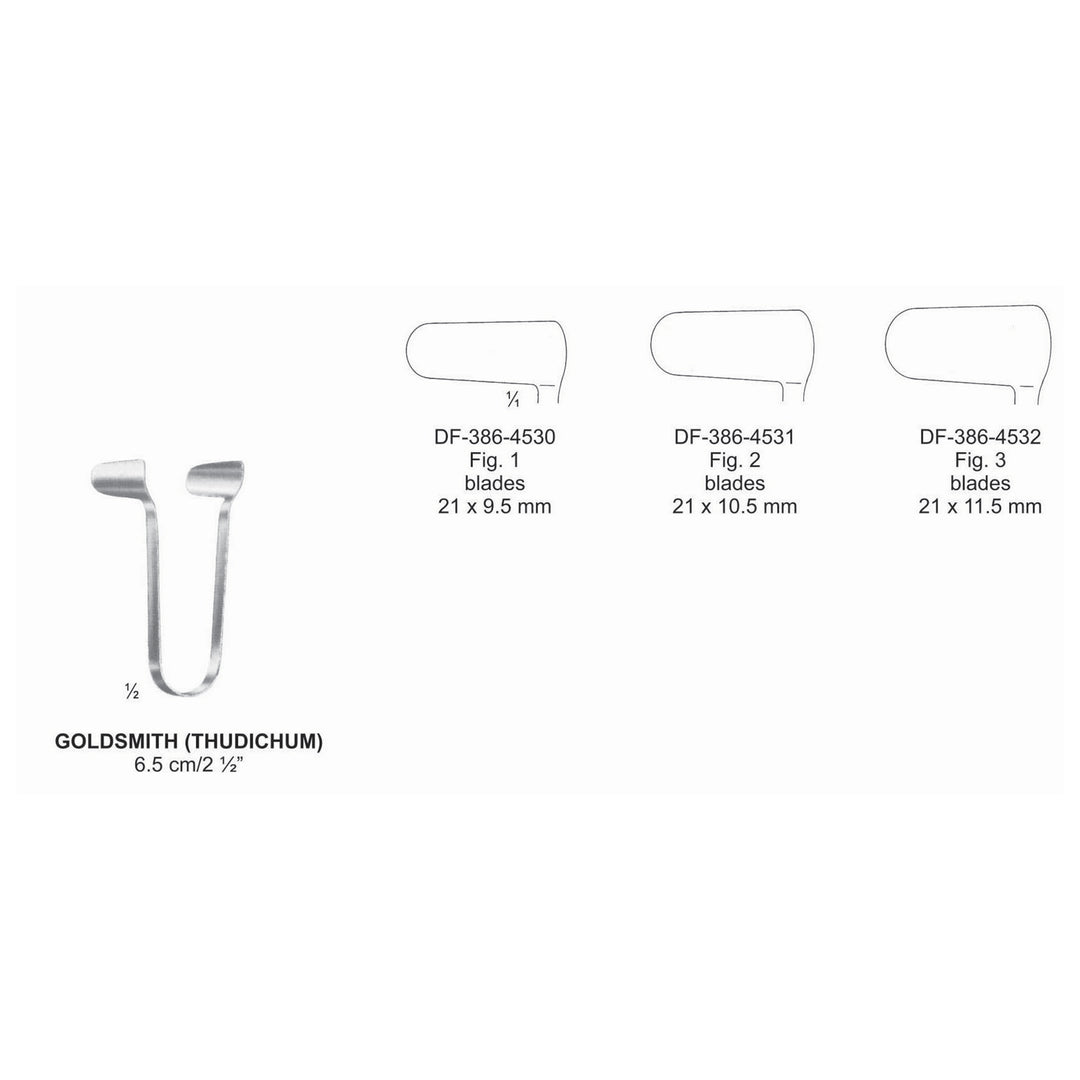 Goldsmith (Thudichum) Nasal Specula, 6.5Cm, Blades 21X9.5cm (DF-386-4530) by Dr. Frigz