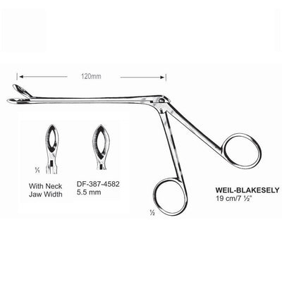 Weil-Blakesely Cutting Forceps With Neck 19Cm, Jaw Width 5.5mm  (DF-387-4582)