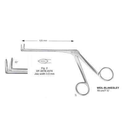 Weil-Blakesley Nasal Cutting Forceps, Fig.2, 90 Degree , Jaw Width 3.5mm , 19cm (DF-387B-4574)