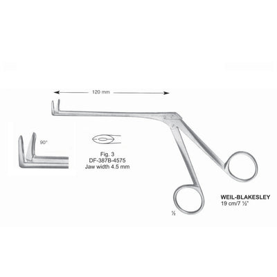 Weil-Blakesley Nasal Cutting Forceps, Fig.3, 90 Degree , Jaw Width 4.5mm , 19cm (DF-387B-4575)