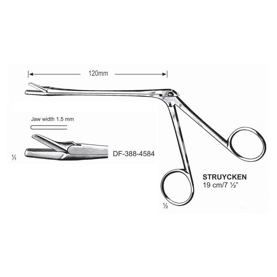 Straightuycken Cutting Forceps 19cm , Jaw Width 1.5mm (DF-388-4584) by Dr. Frigz